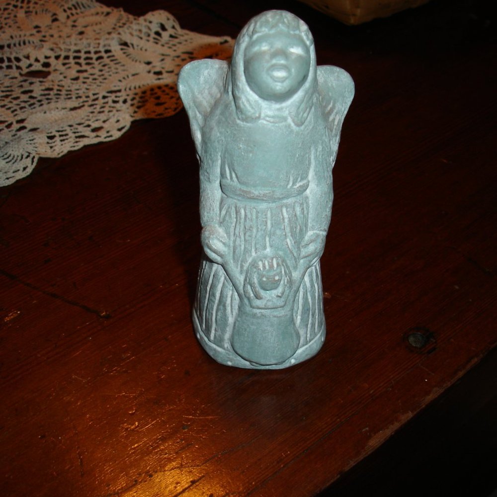 Isabel Bloom Angel - Angel Holding Small Child - Decorative Angel - Signed 1992
